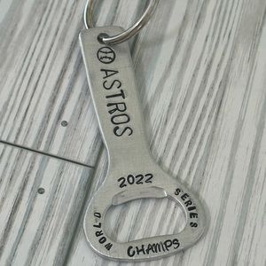 Houston Astros 2022 World Series Bottle Opener Keychain